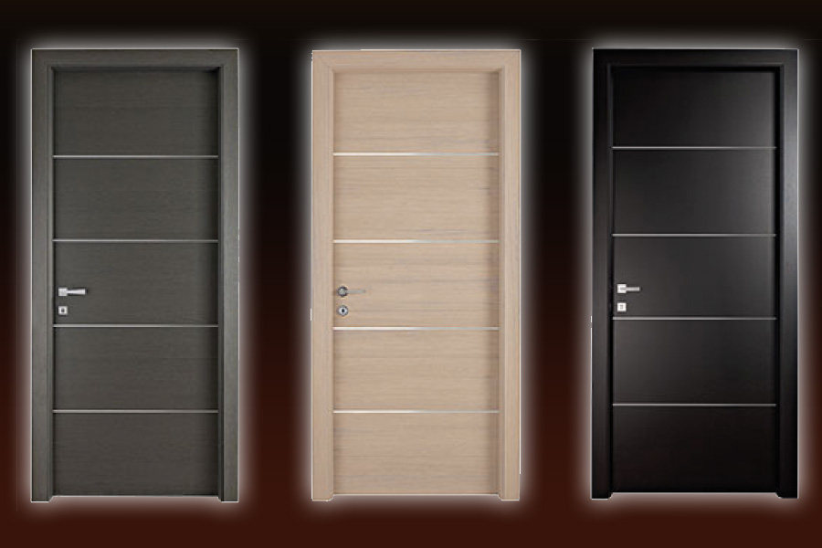 Esposizione di porte interne in negozio